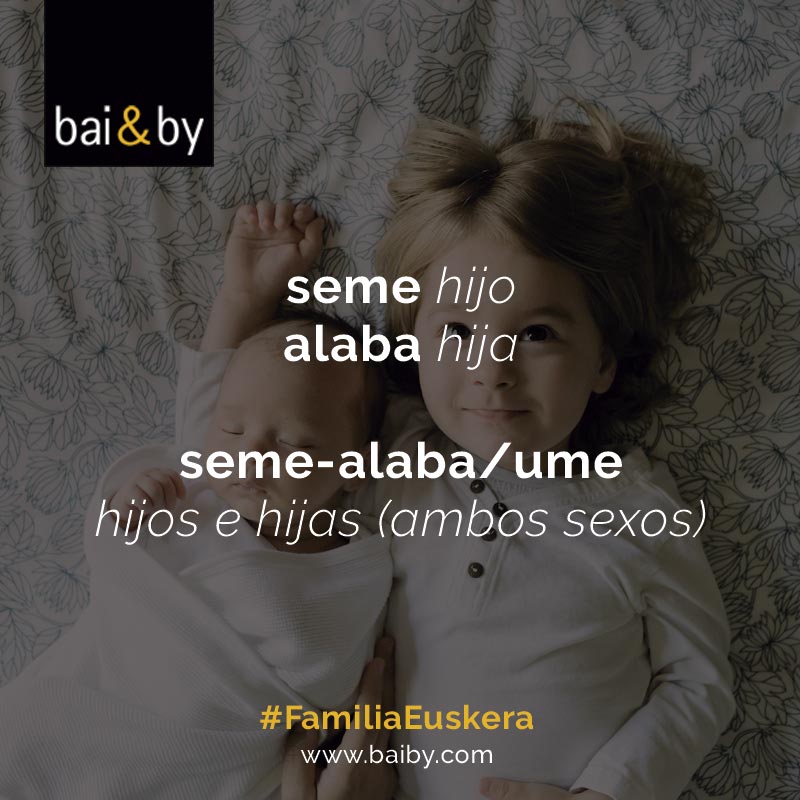 Vocabulario de familia en euskera